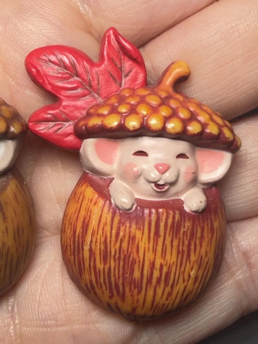 Hallmark Thanksgiving Brooches Set of 3 Vintage 1985
